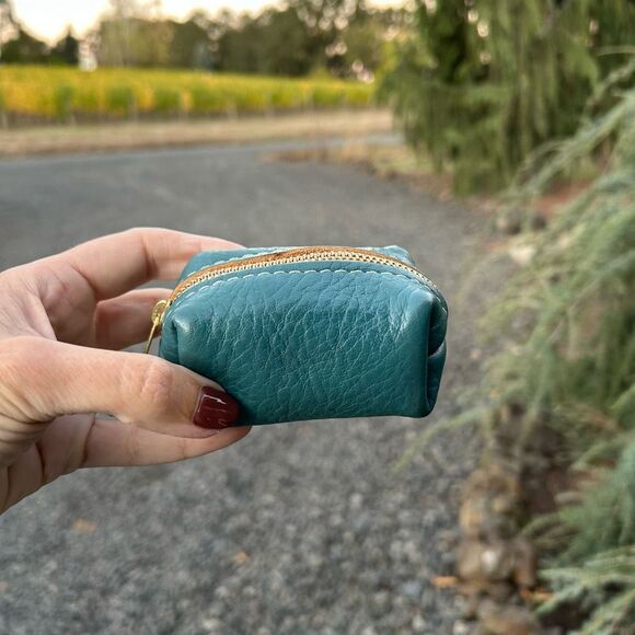 portland leather Handbags - TURQUOISE Medium Dopp Tot Mini Dopp Tot UnIcOrN Leather Pouch Makeup Bag